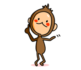 The name of the monkey is CHITA-kun. sticker #3846629