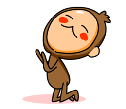 The name of the monkey is CHITA-kun. sticker #3846630