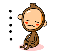 The name of the monkey is CHITA-kun. sticker #3846636