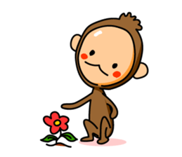 The name of the monkey is CHITA-kun. sticker #3846643