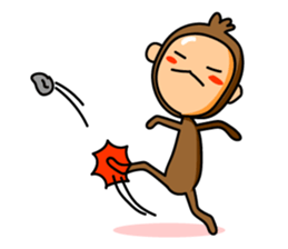 The name of the monkey is CHITA-kun. sticker #3846650