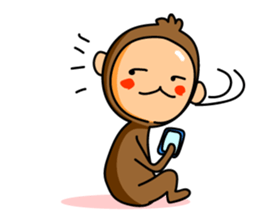 The name of the monkey is CHITA-kun. sticker #3846654