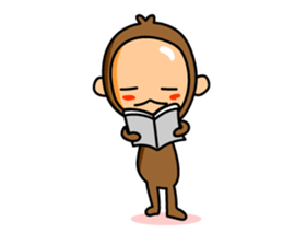 The name of the monkey is CHITA-kun. sticker #3846658