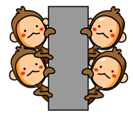 The name of the monkey is CHITA-kun. sticker #3846659
