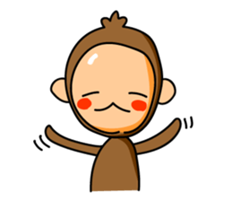 The name of the monkey is CHITA-kun. sticker #3846661