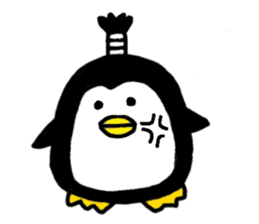 Topknot Penguin(Japanese style)1st sticker #3846980