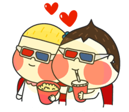 Chestnut Couple by Funnyeve sticker #3847365