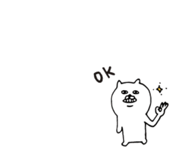 White cat small sticker sticker #3847479