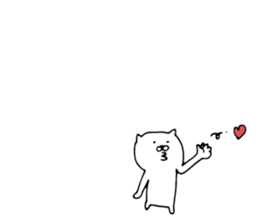 White cat small sticker sticker #3847484