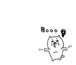 White cat small sticker sticker #3847493