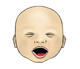 Face of the baby. sticker #3850623