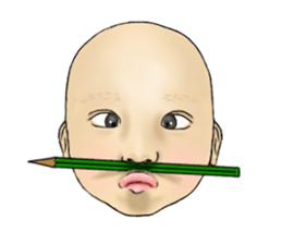 Face of the baby. sticker #3850624