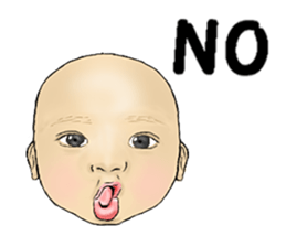 Face of the baby. sticker #3850651