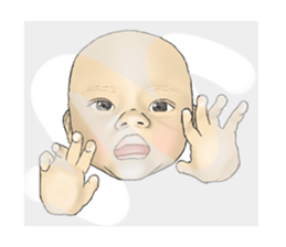 Face of the baby. sticker #3850654
