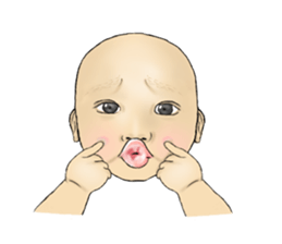 Face of the baby. sticker #3850661