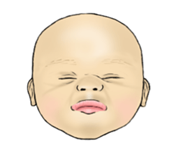 Face of the baby. sticker #3850662