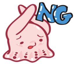 Mimidakko is a umbrella octopus. sticker #3851249