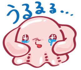 Mimidakko is a umbrella octopus. sticker #3851252