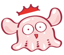 Mimidakko is a umbrella octopus. sticker #3851262