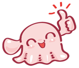 Mimidakko is a umbrella octopus. sticker #3851279