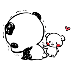 White bear Kumajirou & Panda Pantarou sticker #3852611