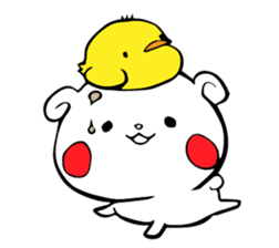 White bear Kumajirou & Panda Pantarou sticker #3852634