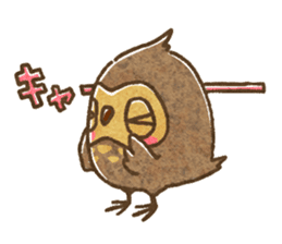 Owl and horned owl sticker #3853611