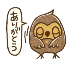 Owl and horned owl sticker #3853617