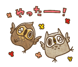 Owl and horned owl sticker #3853643