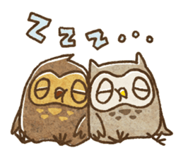 Owl and horned owl sticker #3853646