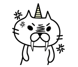 Kibaneko (A tusk cat) sticker #3855039