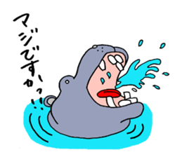 hippopotamus's sticker sticker #3856330