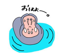 hippopotamus's sticker sticker #3856335