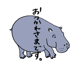 hippopotamus's sticker sticker #3856338