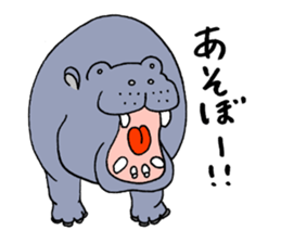 hippopotamus's sticker sticker #3856341