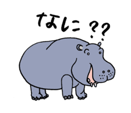 hippopotamus's sticker sticker #3856349