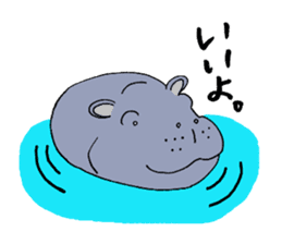 hippopotamus's sticker sticker #3856364