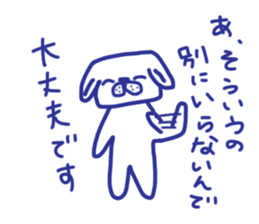 The dog stickers to decline it in. sticker #3857664