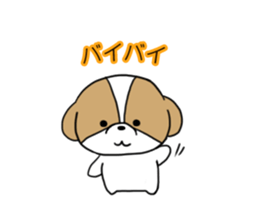 Playful cute Shih Tzu sticker sticker #3857992
