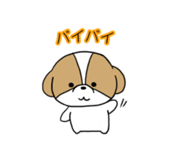 Playful cute Shih Tzu sticker sticker #3857992