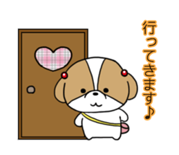 Playful cute Shih Tzu sticker sticker #3857995