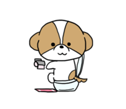 Playful cute Shih Tzu sticker sticker #3858001