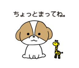 Playful cute Shih Tzu sticker sticker #3858002