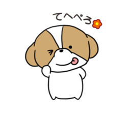 Playful cute Shih Tzu sticker sticker #3858009