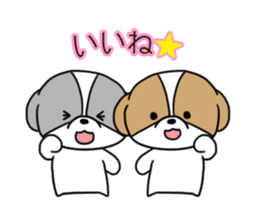 Playful cute Shih Tzu sticker sticker #3858012