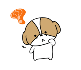 Playful cute Shih Tzu sticker sticker #3858016