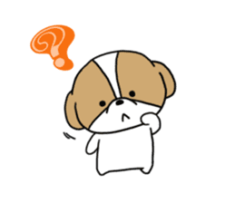 Playful cute Shih Tzu sticker sticker #3858016