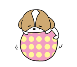 Playful cute Shih Tzu sticker sticker #3858017