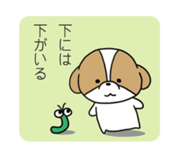 Playful cute Shih Tzu sticker sticker #3858023