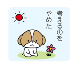 Playful cute Shih Tzu sticker sticker #3858028